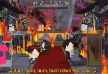 Hot Topic Burn Down GIF - Hot Topic Burn Down Fire GIFs