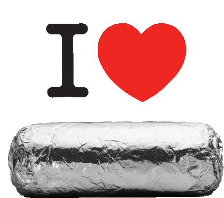 I Love Burrito I Love Chipotle Sticker - I Love Burrito I Love Chipotle Chipotle Stickers
