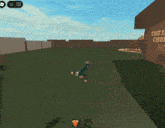 a screenshot of a video game shows a person jumping in the air with a pizza in the foreground