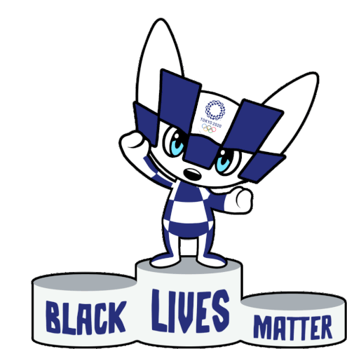 Miraitowa Black Lives Matter Sticker - Miraitowa Black Lives Matter Protest Stickers