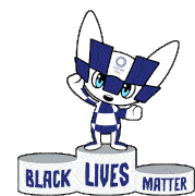 Miraitowa Black Lives Matter Sticker - Miraitowa Black Lives Matter Protest Stickers