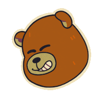 Laughing Bear Sticker