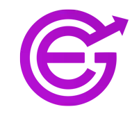 a purple circle with an arrow pointing to the center of it