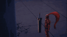 a squid is swimming in the water with a dark background