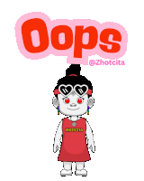 a cartoon character wearing sunglasses and a shirt that says zhoucita