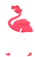 Flamingo Fabulous Sticker - Flamingo Fabulous Walking Stickers