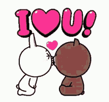 I Love You Cony And Brown GIF - I Love You Cony And Brown GIFs
