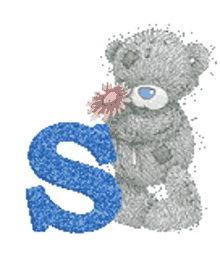love you more letter s bear teddy bear flower
