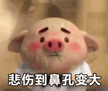 悲伤 GIF - Sad Pig Cute GIFs