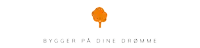 an orange and black logo for hansen huse builder