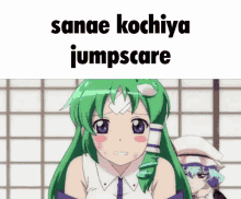 Sanae Kochiya Sanae GIF - Sanae Kochiya Sanae Jumpscare GIFs