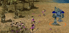 a video game is being played with a robot and a bunch of people