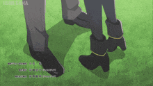 a couple of people standing next to each other with the words ndb sama on the bottom of the screen