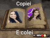a book is open to a page that says copiei e colei on it