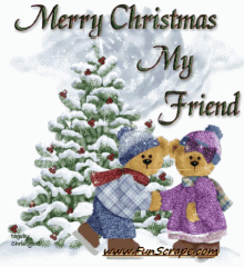 merry christmas my friend christmas lights happy xmas christmas tree sparkle