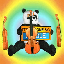 One Big Fiddle Panda GIF - One Big Fiddle Panda Violin GIFs