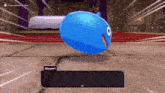 a video game character named gloopert is being thrown in the air