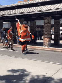 gritty gay pride mascot