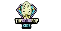 a logo for the soursop kidz with a cartoon character of a soursop