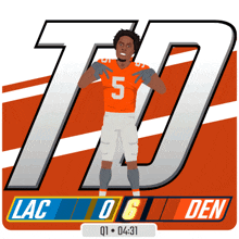 an illustration of a football player wearing number 5