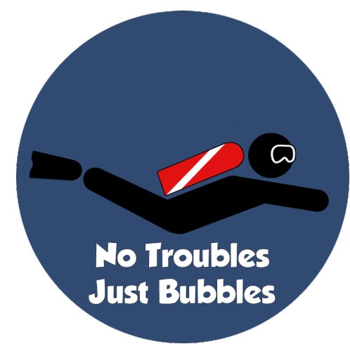 Notroublesjustbubbles Ntjb Sticker - Notroublesjustbubbles Ntjb Scuba Stickers