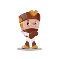 a cartoon character with a hat that says inte