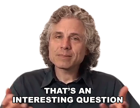 Thats An Interesting Question Steven Pinker Sticker - Thats An Interesting Question Steven Pinker Big Think Stickers