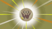 a cartoon drawing of a monster with the number 8 on it 's face
