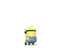 a cartoon minion with a big eye and a big mouth