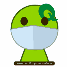shop and save face mask blinking qoo10 mascot