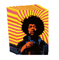 Jimi Hendrix Guitar Sticker - Jimi Hendrix Guitar Jimi Stickers