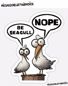 Nope Nope Nope Be Seagull GIF - Nope Nope Nope Be Seagull Gull GIFs