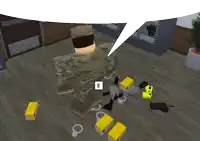 a soldier in a video game has a speech bubble above his head that says " e "