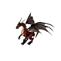 a pixelated dragon is flying in the air