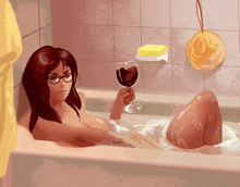 Bath Bubble Bath GIF - Bath Bubble Bath Wine GIFs