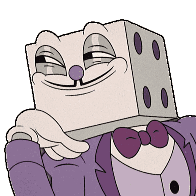 Gulping King Dice Sticker - Gulping King Dice The Cuphead Show