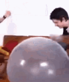 Mark And Ethan Punching A Wubble Bubble Punching GIF - Mark And Ethan Punching A Wubble Bubble Punching Wubble Bubble GIFs