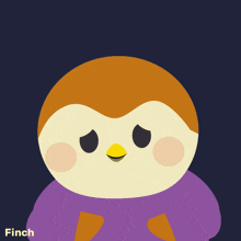 a penguin with the words i 'm worried written on it