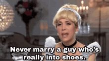 Never Marry A Guy Who'S Really Into Shoes. GIF - Never Marry A Guy Shoes Snl GIFs
