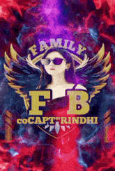 a picture of a woman with wings and the words family fb cocapt rindhi