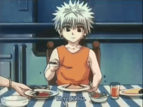 Killua Hunter X Hunter GIF - Killua Hunter X Hunter Food - Discover & Share  GIFs