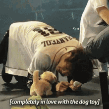 Cattim Completely In Love With The Dog Toy GIF - Cattim Completely In Love With The Dog Toy Play GIFs