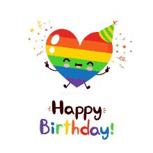 Happy Birthday Heart GIF - Happy Birthday Heart Rainbow GIFs