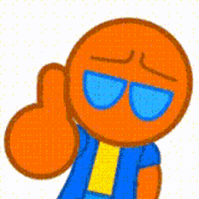 a cartoon character wearing sunglasses is giving a thumbs up sign .