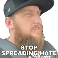 Stop Spreading Hate Dj Hunts Sticker - Stop Spreading Hate Dj Hunts Djhuntsofficial Stickers