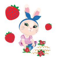 Summer Strawberry Sticker - Summer Strawberry Kids Show Stickers