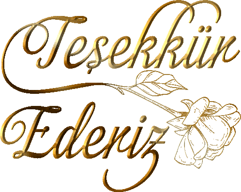 a drawing of a rose with the words tesekkir edeniz