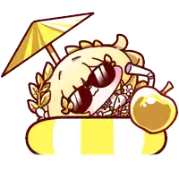 a cartoon drawing of a taco wearing sunglasses