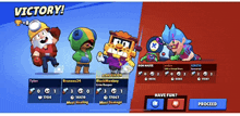 a screenshot of a game that says victory on the top