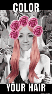 pink hair long hair girl color your hair